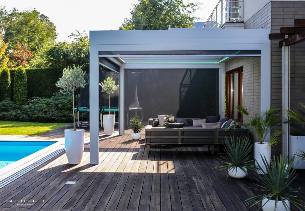 pergola, pergole, zadaszenie tarasu, pergole ogrodowe warszawa, pergola ogrodowa, pergola na taras, zabudowa tarasu, pergola warszawa, pergola tarasowa, taras zadaszenie, pergole suntech, suntech, bioklimatyczna pergola ogrodowa, PERGOLE TARASOWE