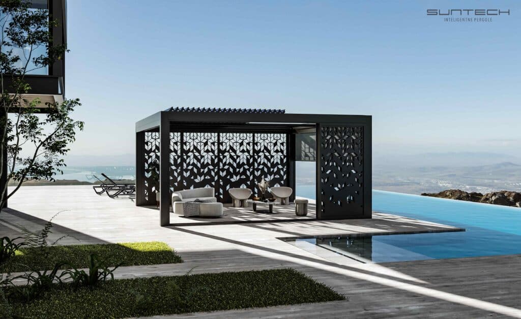 pergola, pergole, zadaszenie tarasu, pergole ogrodowe warszawa, pergola ogrodowa, pergola na taras, zabudowa tarasu, pergola warszawa, pergola tarasowa, taras zadaszenie, pergole suntech, suntech, bioklimatyczna pergola ogrodowa, PERGOLE TARASOWE