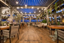 pergola do restauracji, pergola, pergole, zadaszenie tarasu, pergole ogrodowe warszawa, pergola ogrodowa, pergola na taras, zabudowa tarasu, pergola warszawa, pergola tarasowa, taras zadaszenie, pergole suntech, suntech, bioklimatyczna pergola ogrodowa