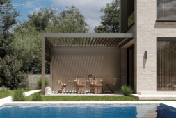 Pergola montowane do budynku przyścienna